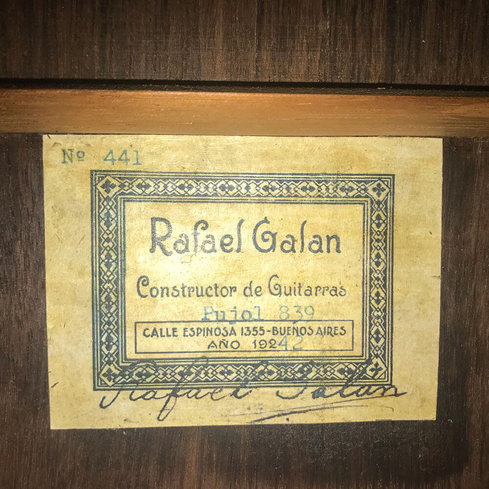 Guitar Rafael Galan 1942 - Image 8